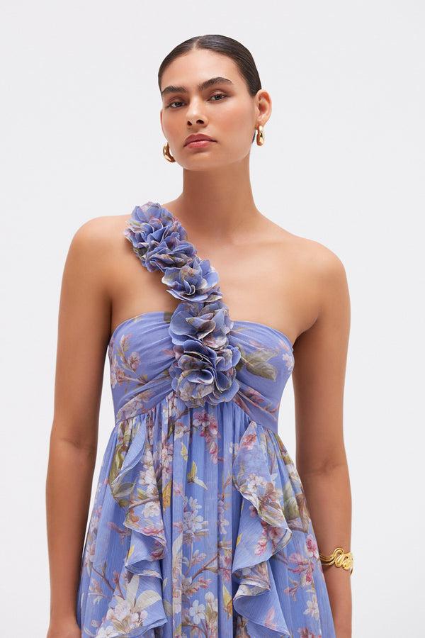 Patbo DELICATA FLOWER APPLIQUE GOWN