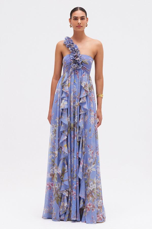 patbo DELICATA FLOWER APPLIQUE GOWN