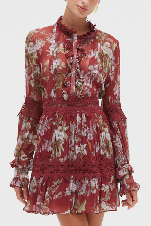 Patbo DELICATA FLUTTER MINI DRESS