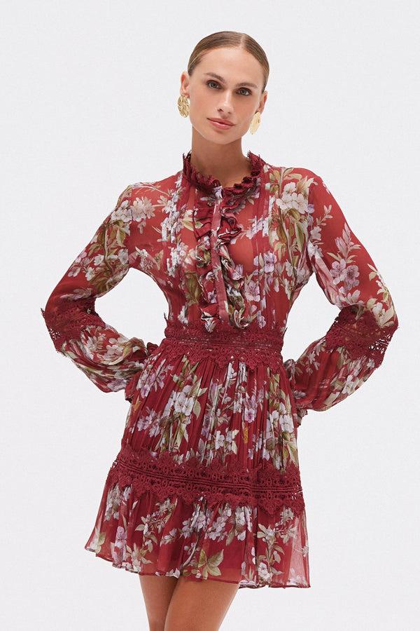 patbo DELICATA FLUTTER MINI DRESS