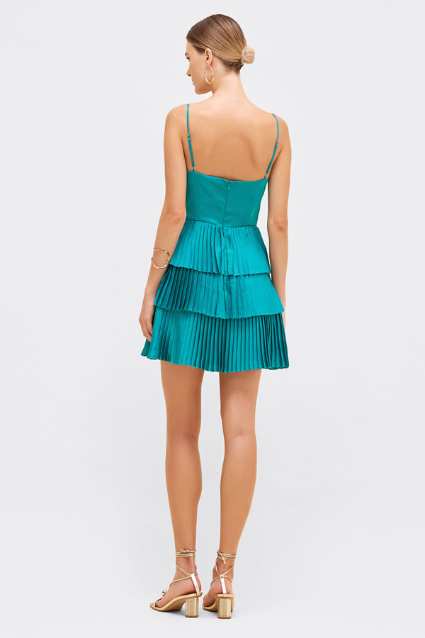 Patbo DREAM SATIN FLOWER MINI DRESS