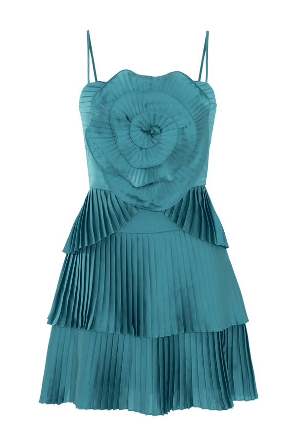 Patbo DREAM SATIN FLOWER MINI DRESS