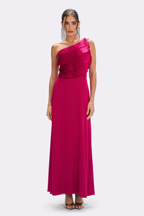 patbo DREAM SATIN FLUTTER GOWN
