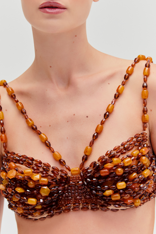 Patbo DUNE JERSEY BEADED TOP