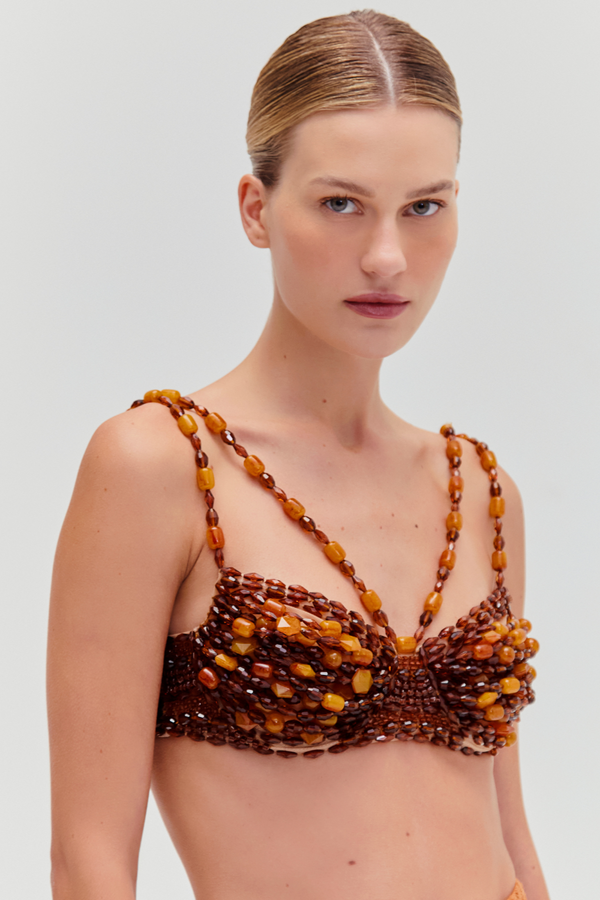 patbo DUNE JERSEY BEADED TOP