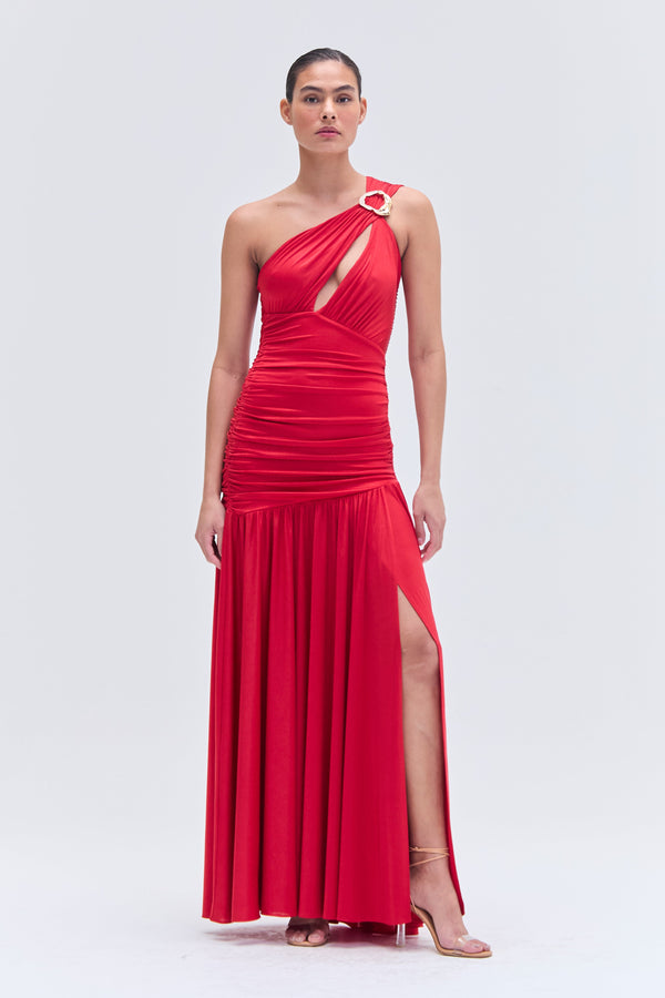 patbo DUNE JERSEY KEY ONE SHOULDER GOWN