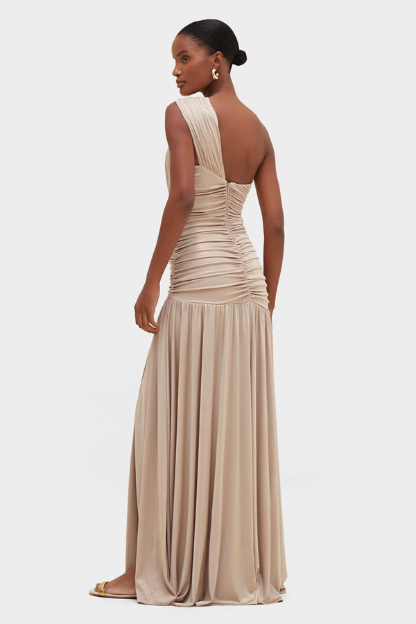 Patbo DUNE JERSEY ONE SHOULDER GOWN