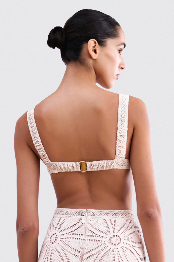 Patbo FLOWER CROCHET BRALETTE