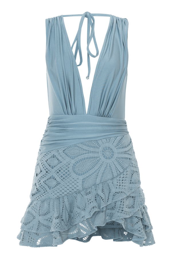 Patbo FLOWER CROCHET MINI DRESS