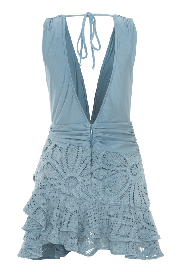 Patbo FLOWER CROCHET MINI DRESS