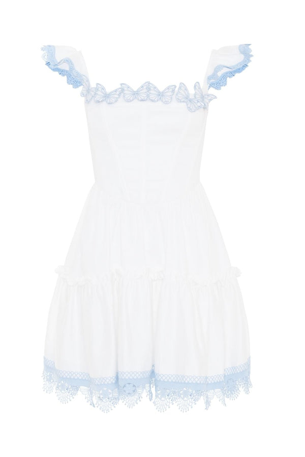 Patbo FLUTTER POPLIN MINI DRESS