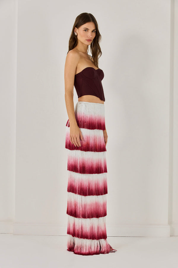 Patbo FRINGE MAXI SKIRT (RUNWAY)