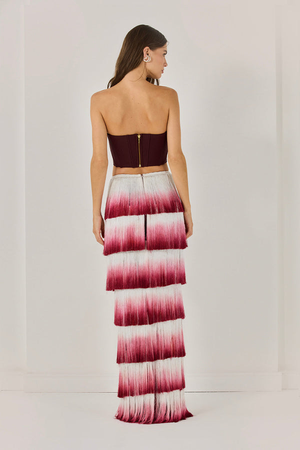 Patbo FRINGE MAXI SKIRT (RUNWAY)