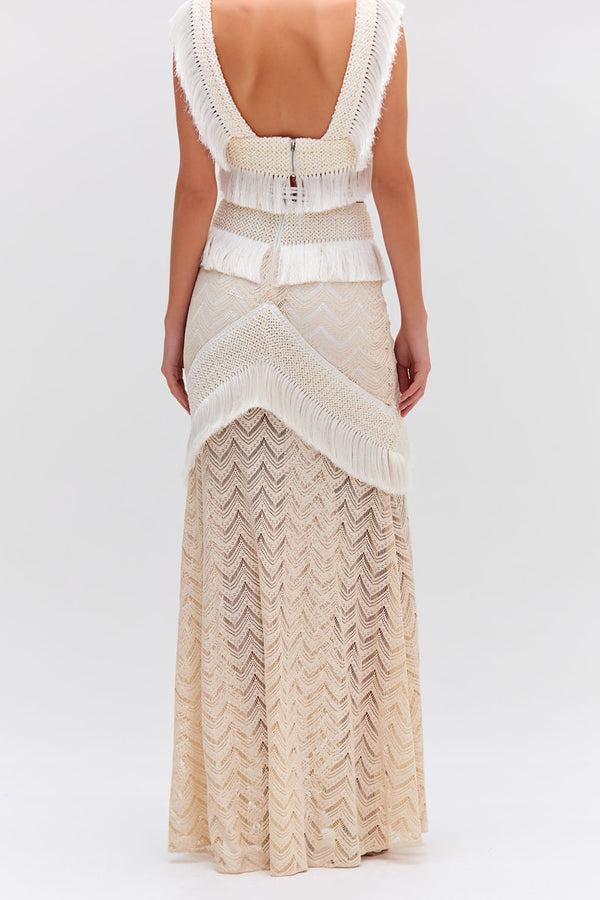 Patbo Fringe Trim Maxi Skirt