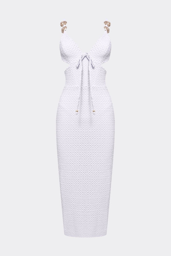 patbo GAVEA MESH CUT OUT MIDI DRESS