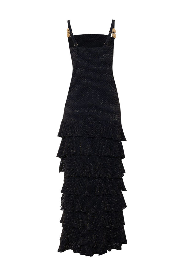 Patbo GAVEA MESH FLUTTER MIDI DRESS