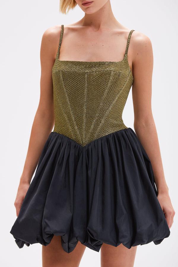 Patbo GOLDEN WEAVE MINI DRESS