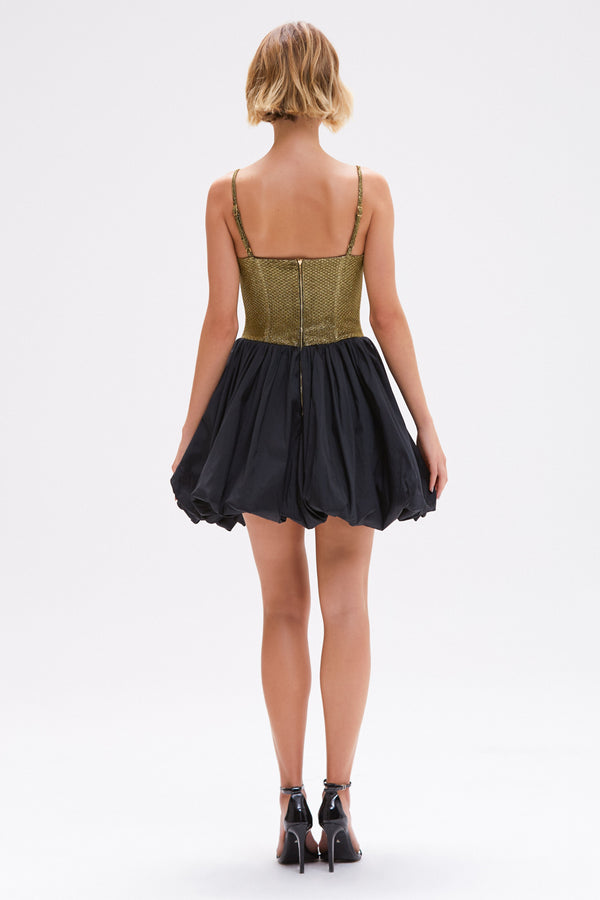 Patbo GOLDEN WEAVE MINI DRESS