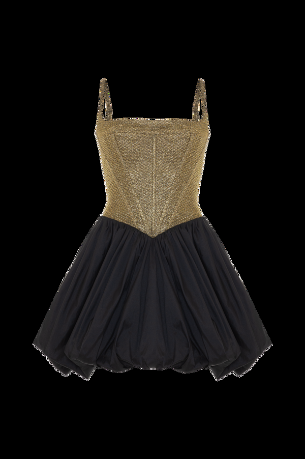 Patbo GOLDEN WEAVE MINI DRESS
