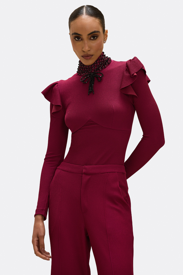 Patbo GRACE KNIT LONG SLEEVE BODYSUIT