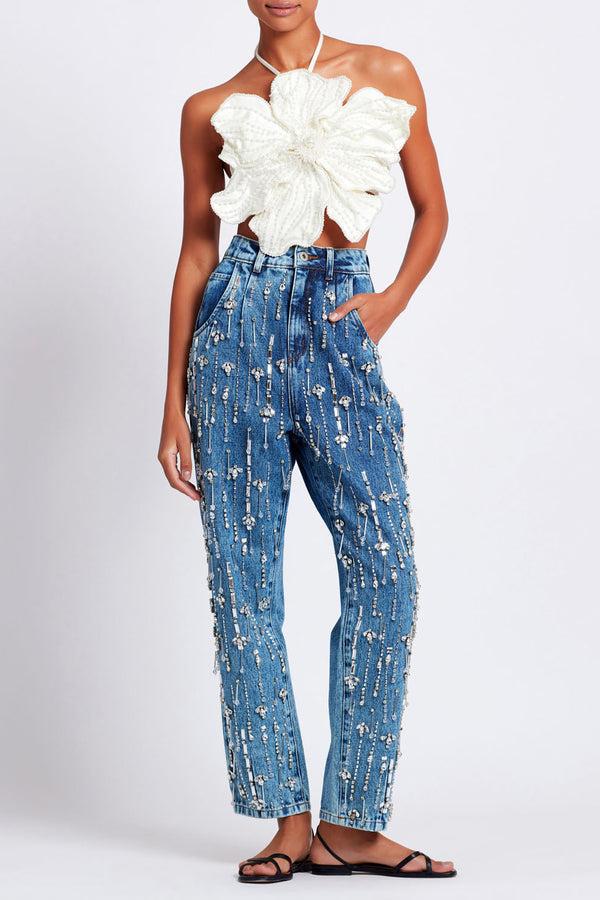 Patbo HAND-BEADED FLOWER TOP