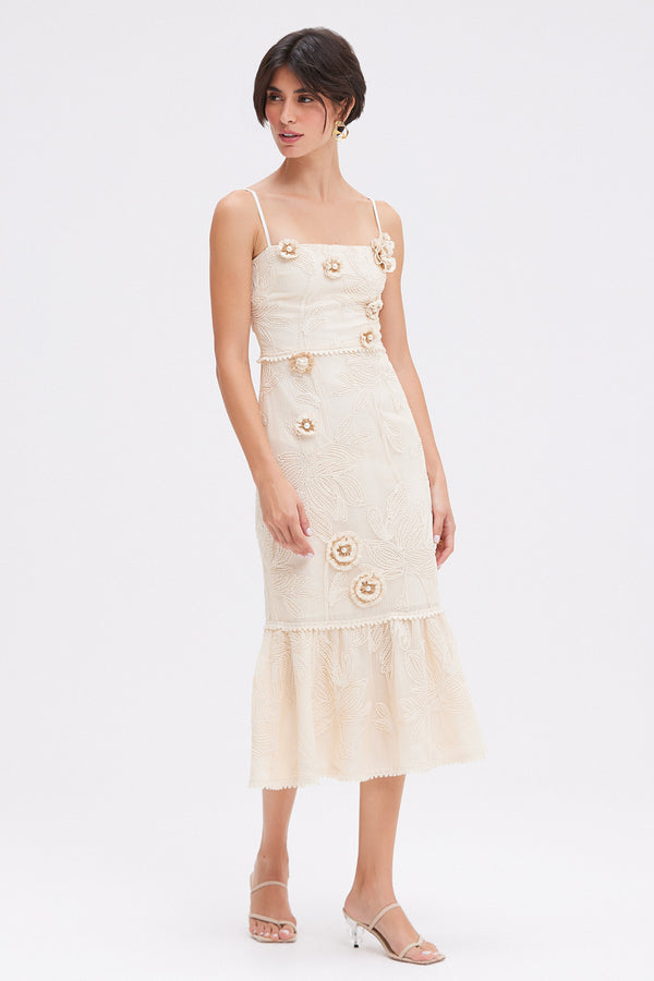 patbo JOY LACE MIDI DRESS