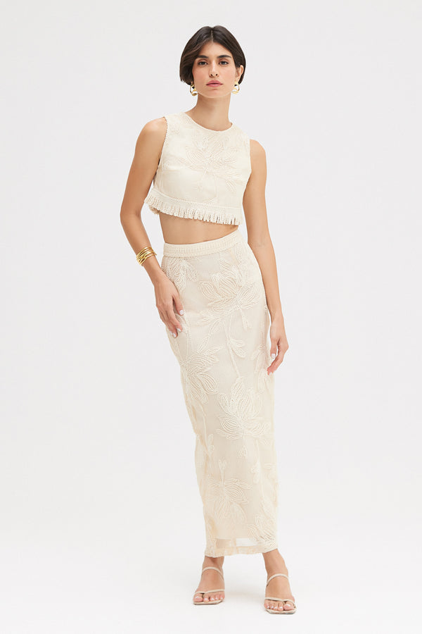 patbo JOY LACE MIDI SKIRT