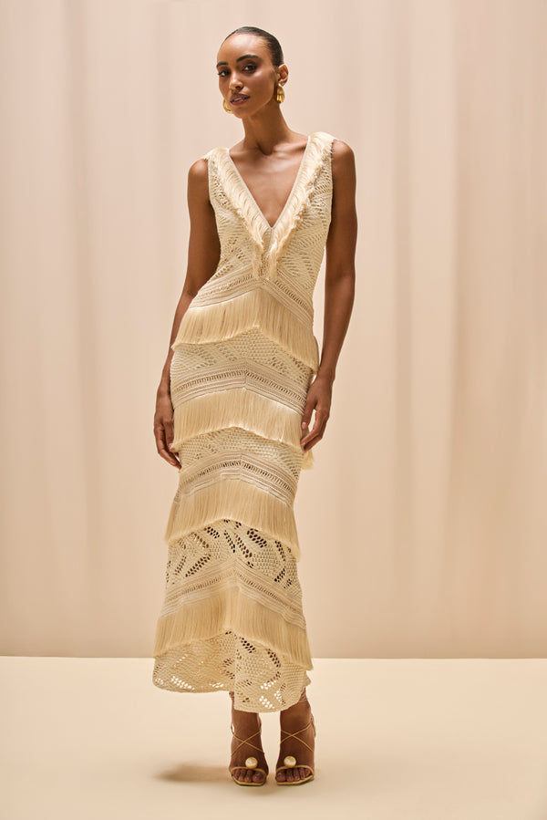 patbo LYRA MESH MAXI DRESS