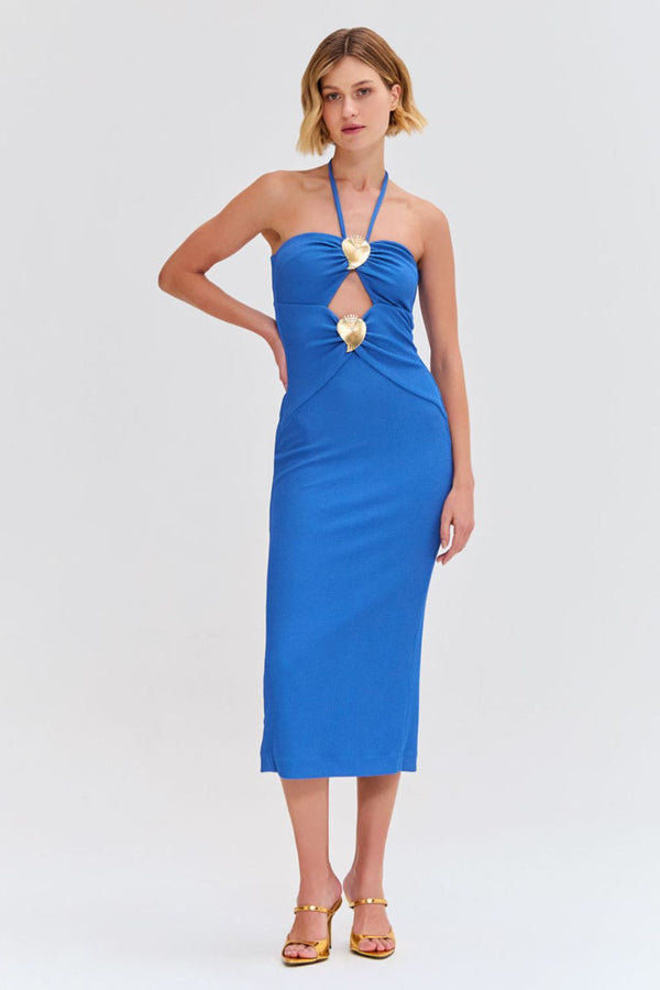 patbo MERIAN KNIT HALTERNECK DRESS