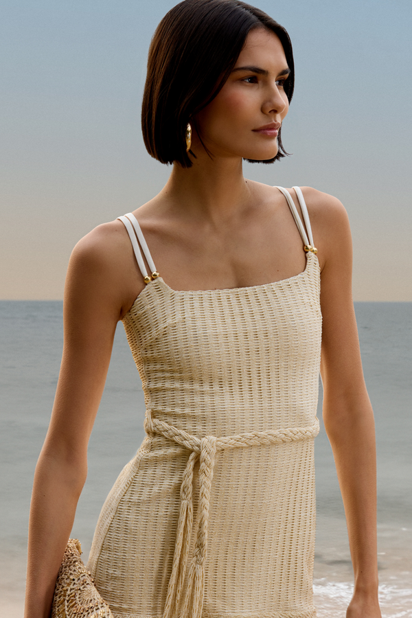 Patbo METALLIC KNIT MINI DRESS