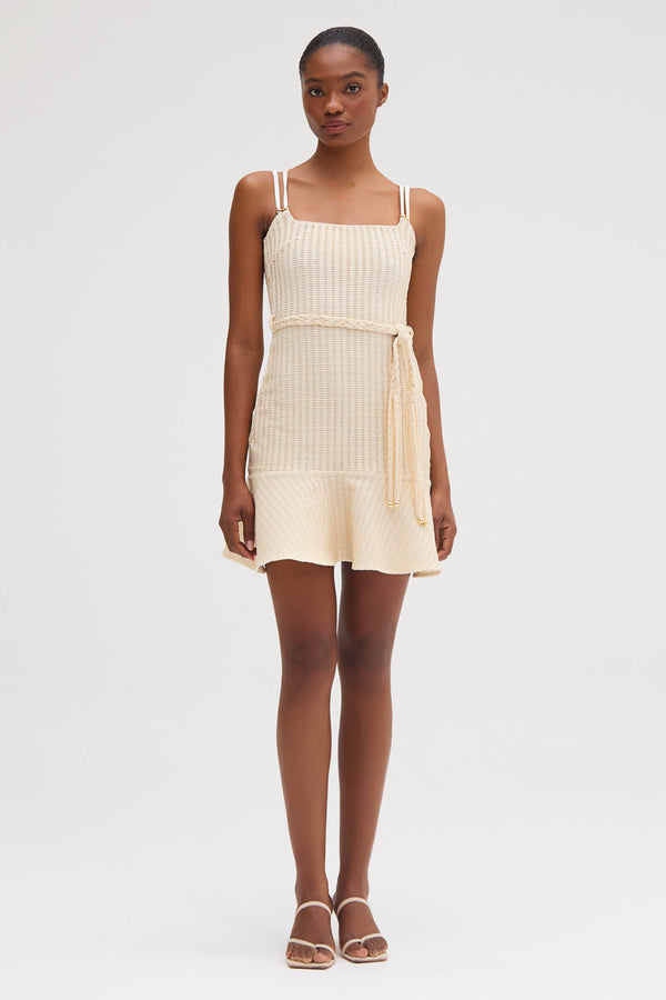 patbo METALLIC KNIT MINI DRESS