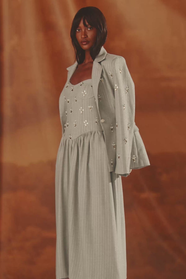 Patbo METALLIC PINSTRIPE BLAZER