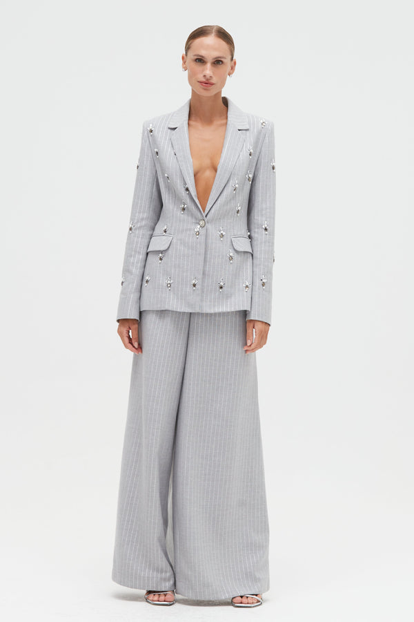 patbo METALLIC PINSTRIPE BLAZER