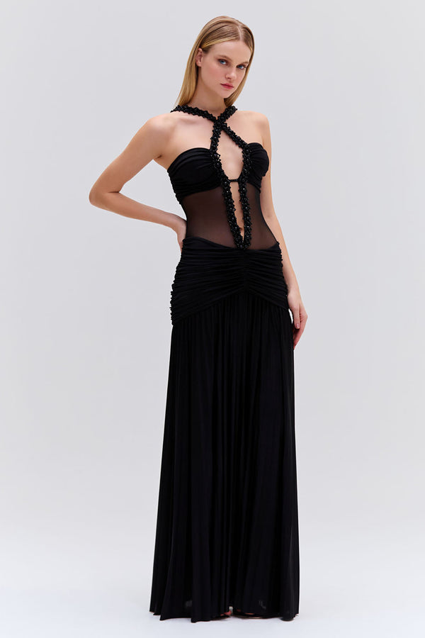 patbo Moonlight Cross-Front Maxi Dress