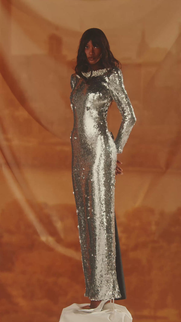 patbo MOONLIGHT SEQUIN GOWN