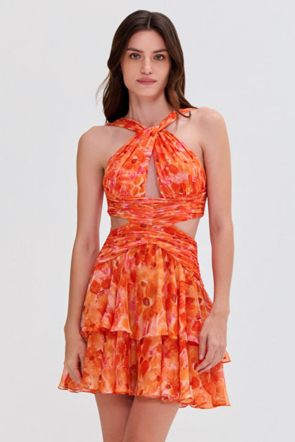 patbo MYOSOTIS HALTERNECK MINI DRESS