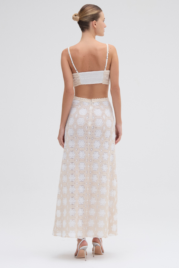 Patbo NATURAL CROCHET DRESS