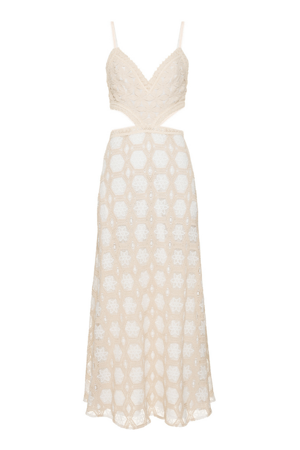 Patbo NATURAL CROCHET DRESS