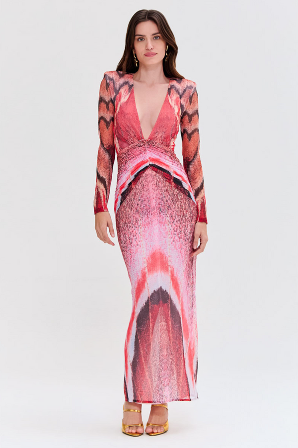 patbo PAPILLON TULLE LONG DRESS