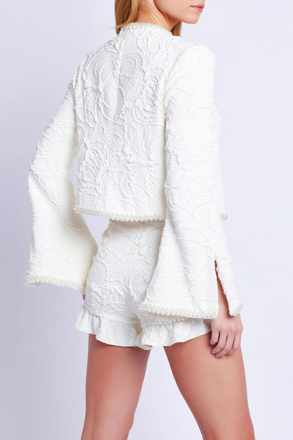 Patbo Pearl-Beaded Jacquard Jacket