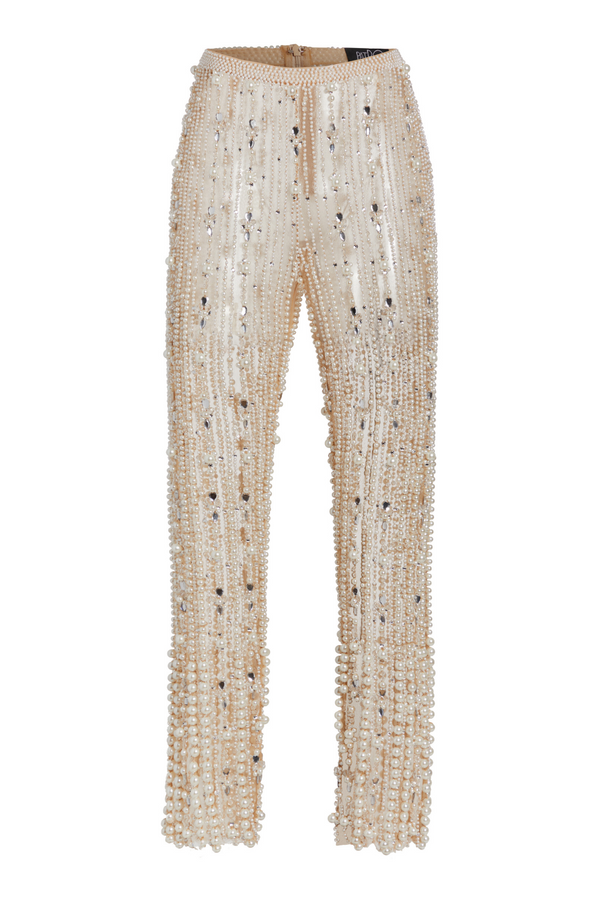 Patbo Pearl-Beaded Straight Leg Pant (EXCLUSIVE)