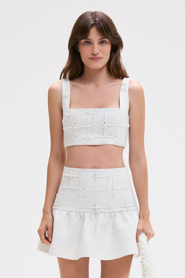 patbo PEARL TWEED SKIRT