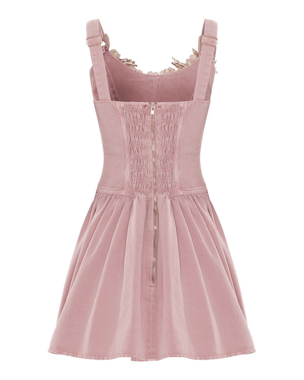 Patbo PINK DENIM MINI DRESS