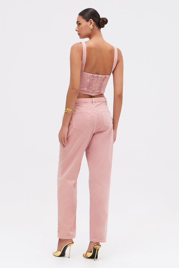 Patbo PINK DENIM TOP