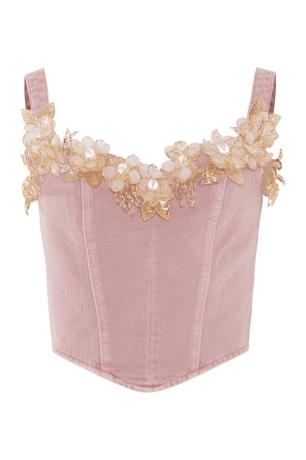 Patbo PINK DENIM TOP