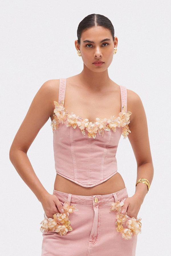 patbo PINK DENIM TOP