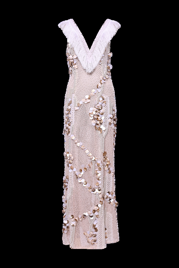 Patbo SEASHELL EMBROIDERY GOWN