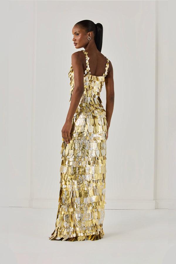 Patbo SEQUIN EMBROIDERED GOWN (RUNWAY)