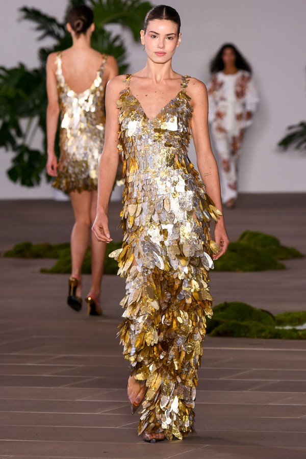 Patbo SEQUIN EMBROIDERED GOWN (RUNWAY)