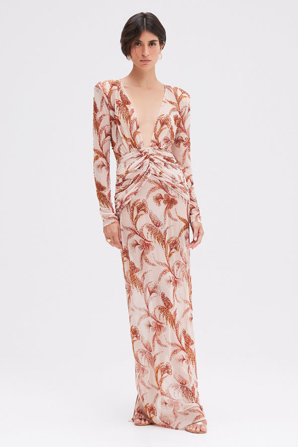 patbo SUNSET PLUNGE MAXI DRESS (RUNWAY)